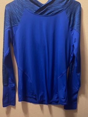 Marika Tek Royal Blue Performance Top with Orange Trim